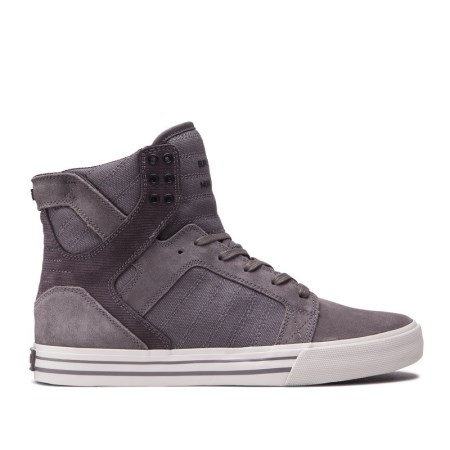 Supra Skytop Womens High Tops Shoes Grey UK 53UBY